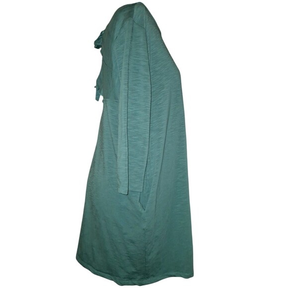 Dual Nature Tie Knot Back Lagan Look Minimalist Ever Green Sheath Dress XL - Picture 4 of 7